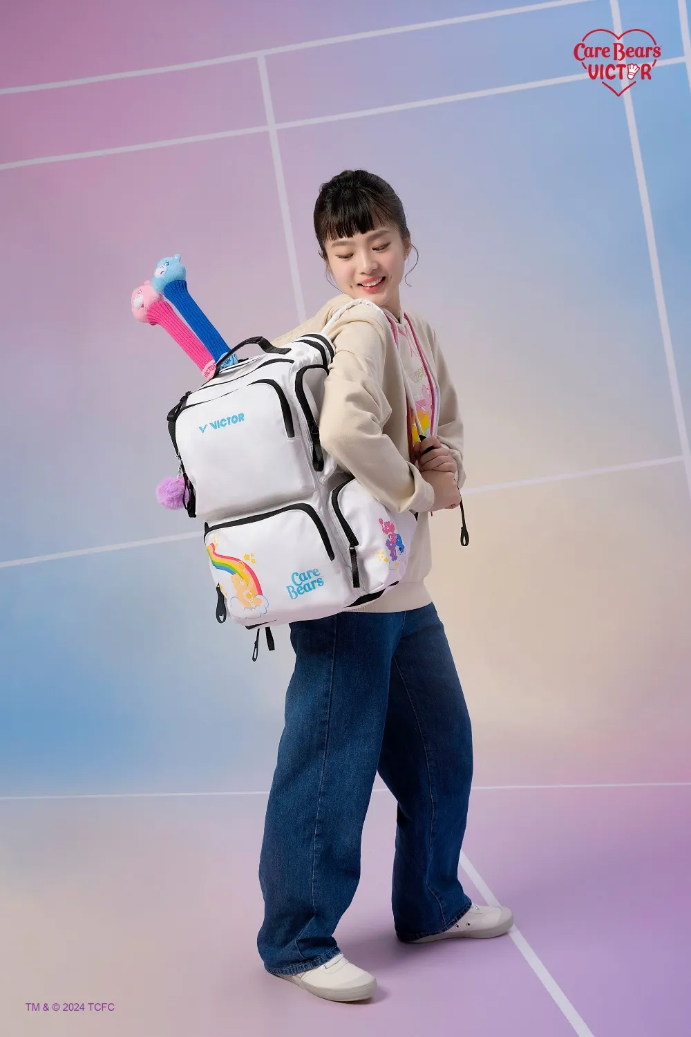 VICTOR Care Bears バドミントンバッグ VICTOR X Care Bears Rectangular Racket Bag BR5625CBC IM