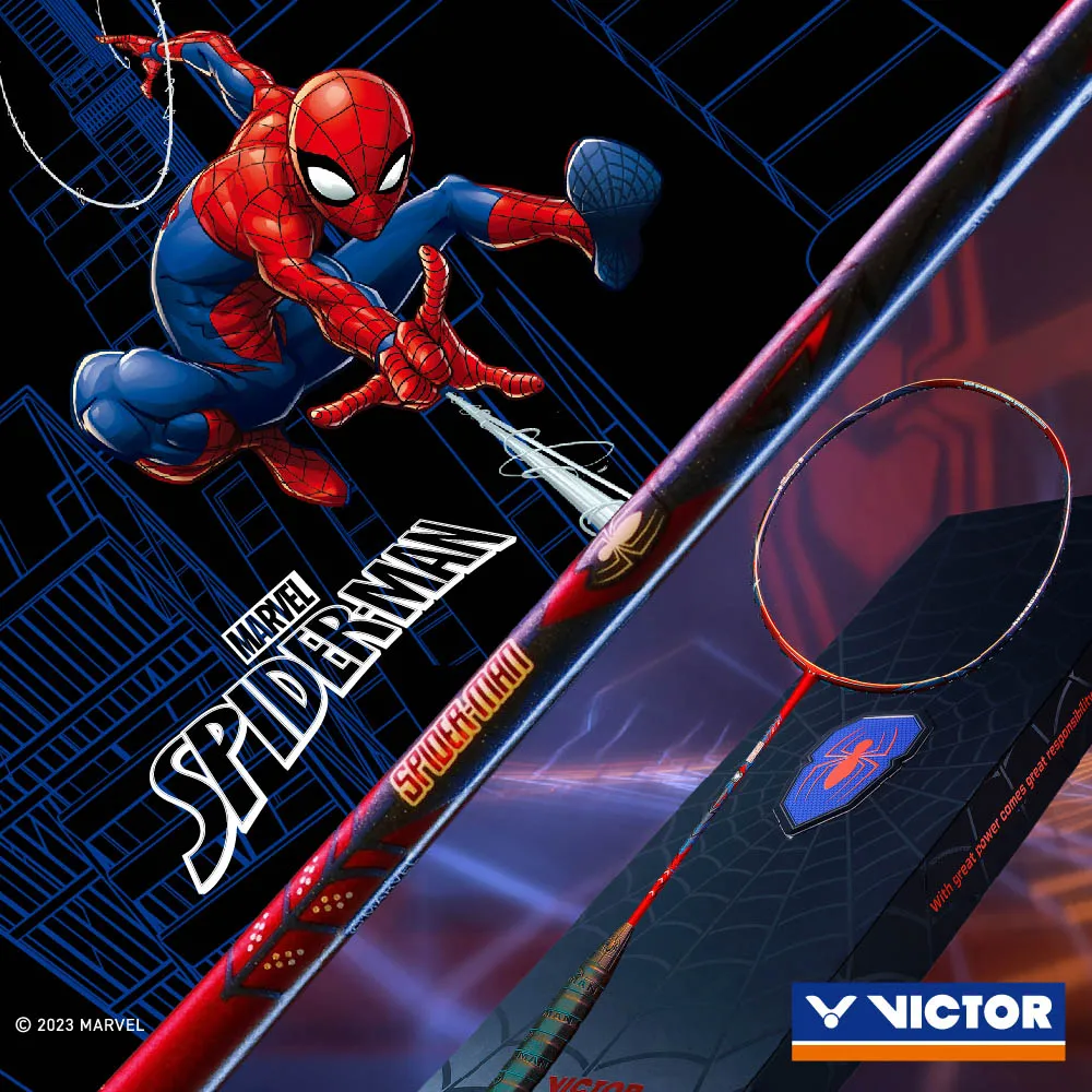 ディーダト　VICTOR Spider Man 美品　ガット無し Victor USA VICTOR X SPIDER-MAN Limited Edition Badminton Racket