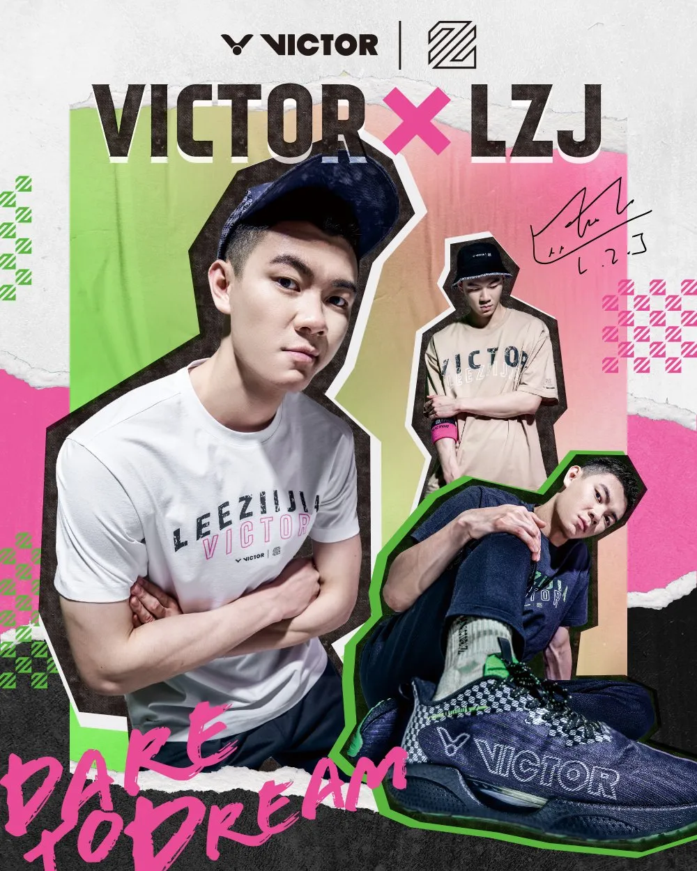 VICTOR X LZJ 聯名後背包BR5010LZJ C 黑| VICTOR 勝利體育