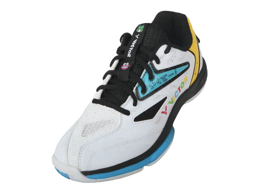 VICTOR X 蠟筆小新聯名羽球童鞋A39JRCS AC 亮白/黑| VICTOR 勝利體育